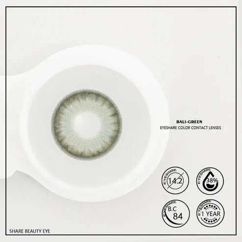 Pupilentes Bali Green - EyeShare Anuales + Estuche