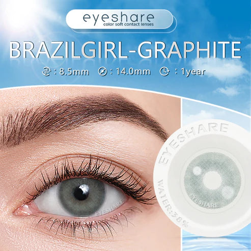 Pupilentes Brazil Girl Graphite - EyeShare Anuales + Estuche
