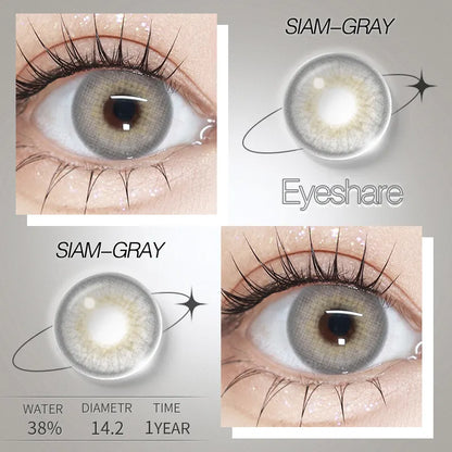 Pupilentes Siam Gray - EyeShare Anuales + Estuche