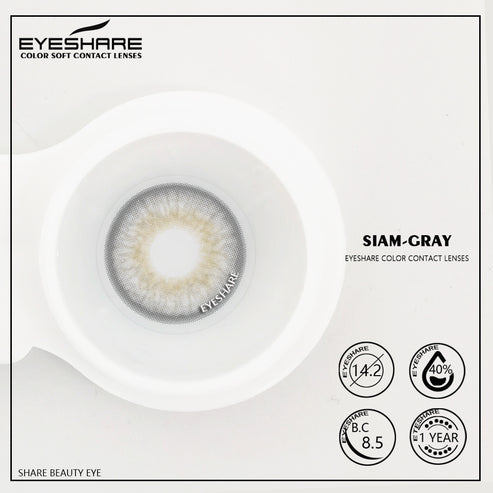 Pupilentes Siam Gray - EyeShare Anuales + Estuche