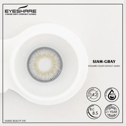 Pupilentes Siam Gray - EyeShare Anuales + Estuche