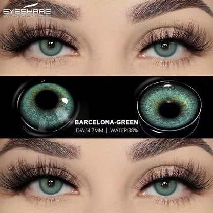 Pupilentes Barcelona Green - EyeShare Anuales + Estuche