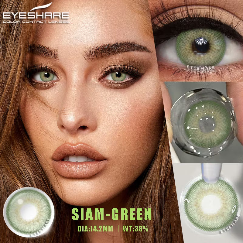Pupilentes Siam Green - EyeShare Anuales + Estuche (Copia)