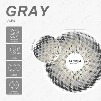 Pupilentes Alps Gray - EyeShare Anuales + Estuche