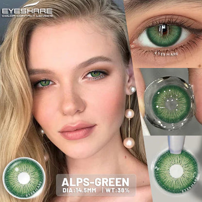 Pupilentes Alps Green - EyeShare Anuales + Estuche