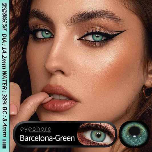 Pupilentes Barcelona Green - EyeShare Anuales + Estuche