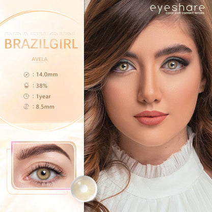 Pupilentes BrazilGirl Avela - EyeShare Anuales + Estuche