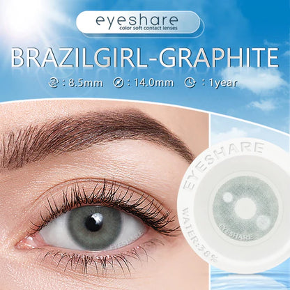 Pupilentes Brazil Girl Graphite - EyeShare Anuales + Estuche