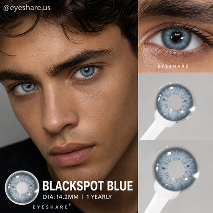 Pupilentes Blackspot Blue - EyeShare Anuales + Estuche