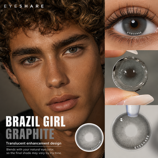 Pupilentes Brazil Girl Graphite - EyeShare Anuales + Estuche