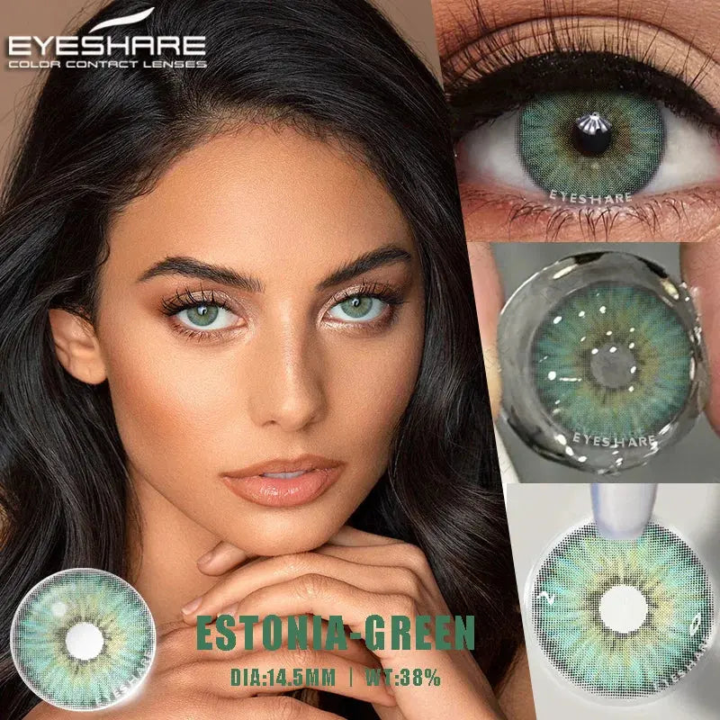 Pupilentes Estonia Green - EyeShare Anuales + Estuche