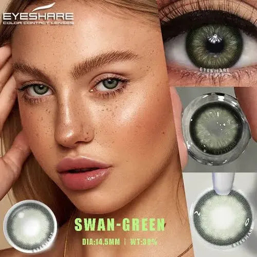 Pupilentes Swan Green - EyeShare Anuales + Estuche