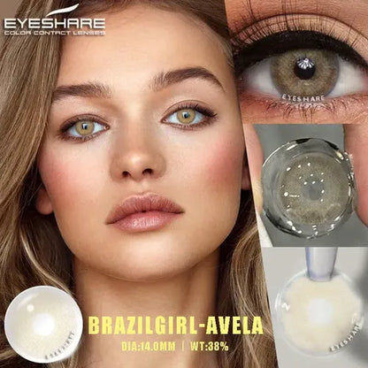 Pupilentes BrazilGirl Avela - EyeShare Anuales + Estuche