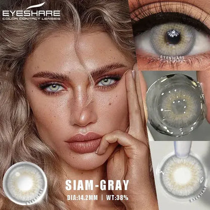 Pupilentes Siam Gray - EyeShare Anuales + Estuche