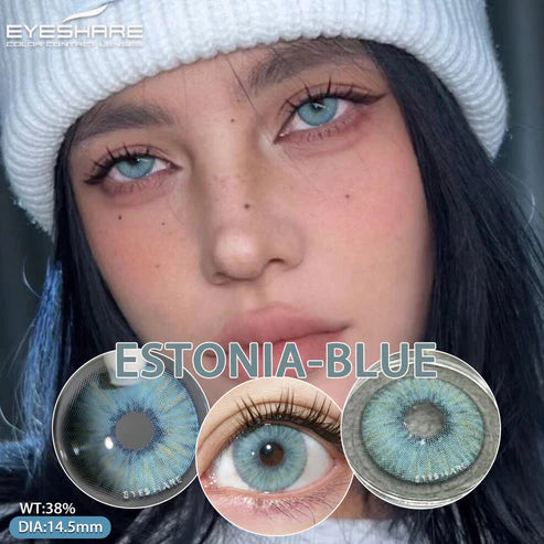Pupilentes Estonia Blue - EyeShare Anuales + Estuche