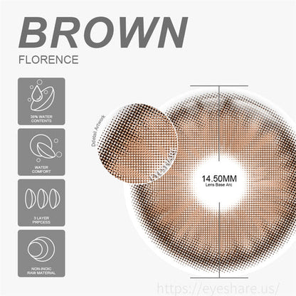 Pupilentes Florence Brown - EyeShare Anuales + Estuche