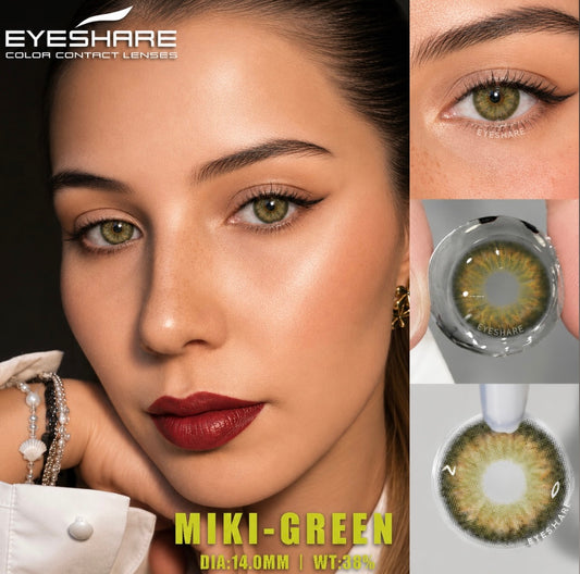 Pupilentes Miki Green - EyeShare Anuales + Estuche