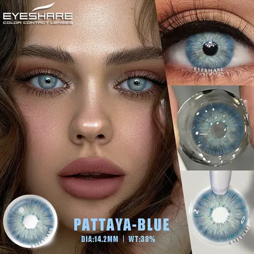 Pupilentes Pattaya Blue - EyeShare Anuales + Estuche