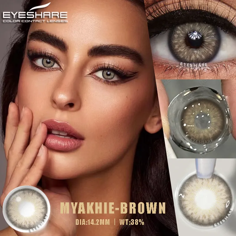 Pupilentes Myakhie Brown - EyeShare Anuales + Estuche