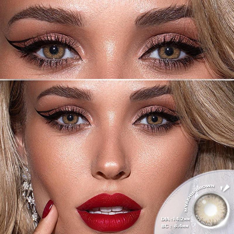 Pupilentes Myakhie Brown - EyeShare Anuales + Estuche