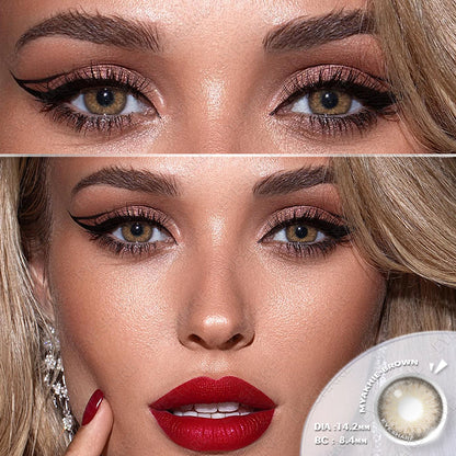 Pupilentes Myakhie Brown - EyeShare Anuales + Estuche