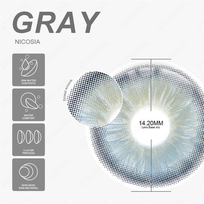 Pupilentes Nicosia Gray - EyeShare Anuales + Estuche