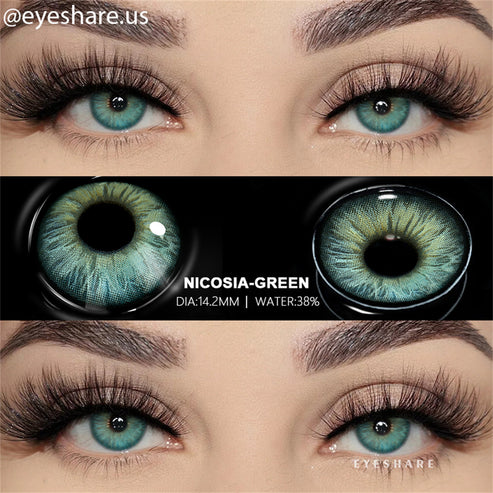 Pupilentes Nicosia Green - EyeShare Anuales + Estuche
