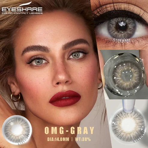 Pupilentes OMG Gray - EyeShare Anuales + Estuche