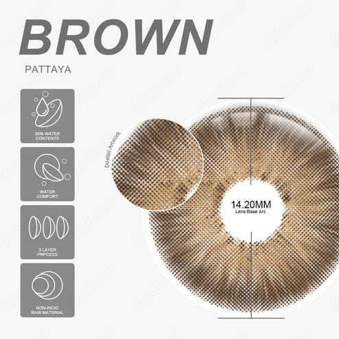 Pupilentes Pattaya Brown - EyeShare Anuales + Estuche