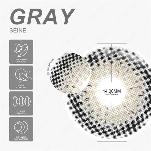 Pupilentes Seine Gray - EyeShare Anuales + Estuche
