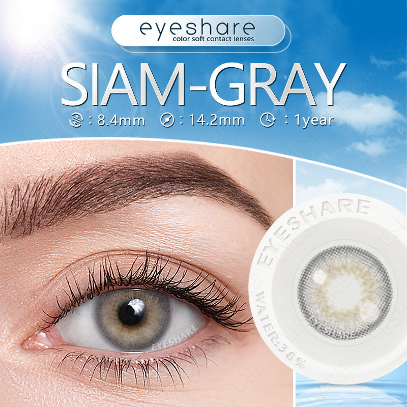 Pupilentes Siam Gray - EyeShare Anuales + Estuche