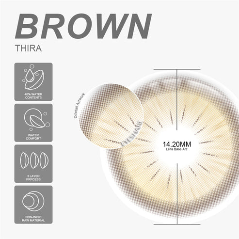 Pupilentes Thira Brown - EyeShare Anuales + Estuche