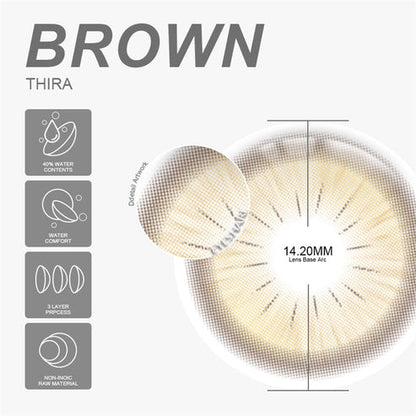 Pupilentes Thira Brown - EyeShare Anuales + Estuche