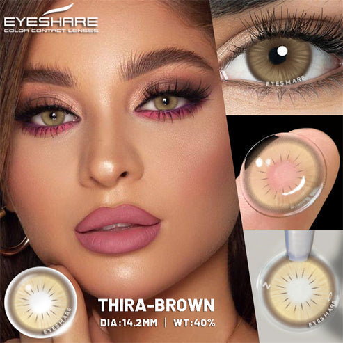 Pupilentes Thira Brown - EyeShare Anuales + Estuche