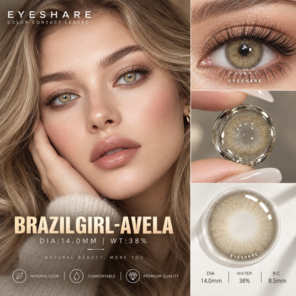 Pupilentes BrazilGirl Avela - EyeShare Anuales + Estuche