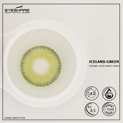 Pupilentes Iceland Green - EyeShare Anuales + Estuche