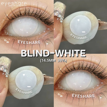 Pupilentes Blind White - EyeShare Anuales + Estuche