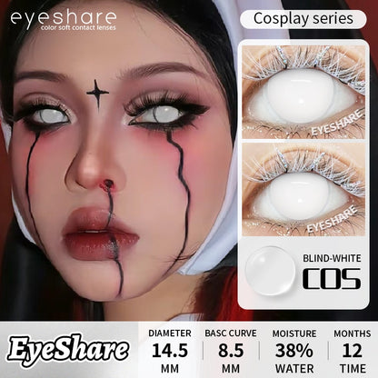 Pupilentes Blind White - EyeShare Anuales + Estuche