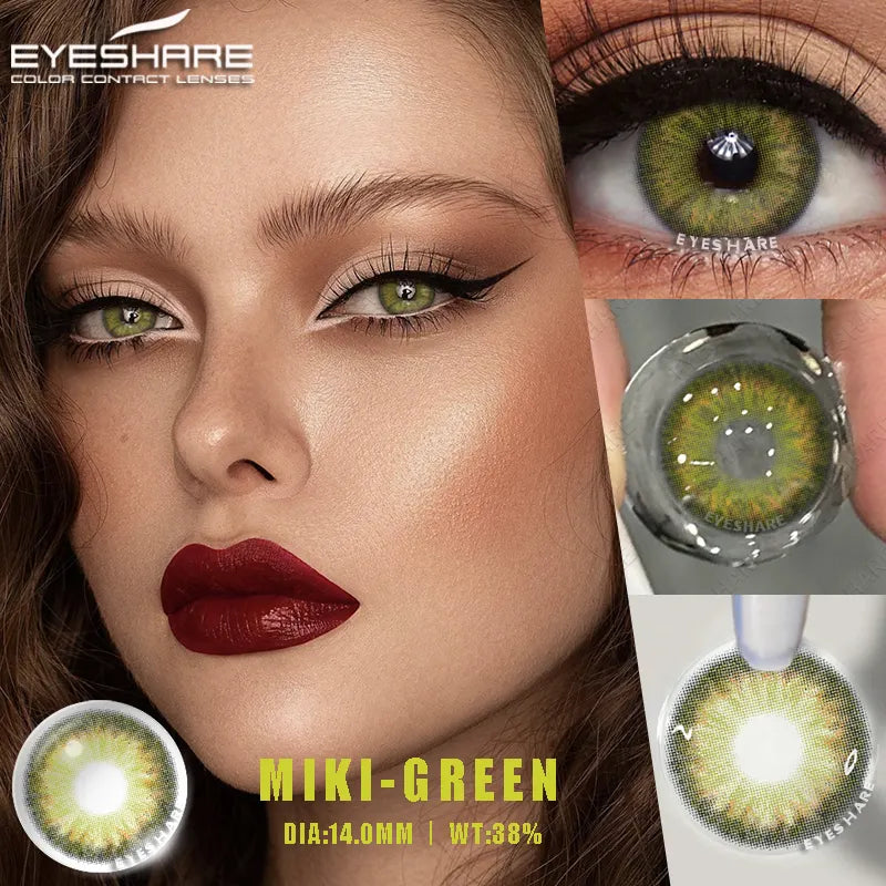 Pupilentes Miki Green - EyeShare Anuales + Estuche