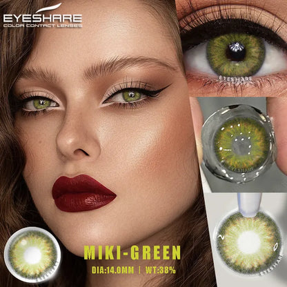 Pupilentes Miki Green - EyeShare Anuales + Estuche