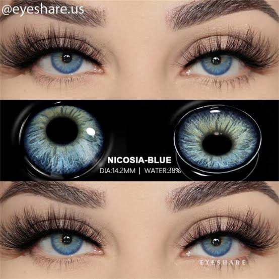 Pupilentes Nicosia Blue - EyeShare Anuales + Estuche
