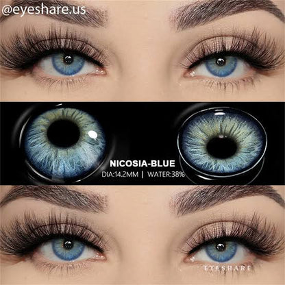 Pupilentes Nicosia Blue - EyeShare Anuales + Estuche