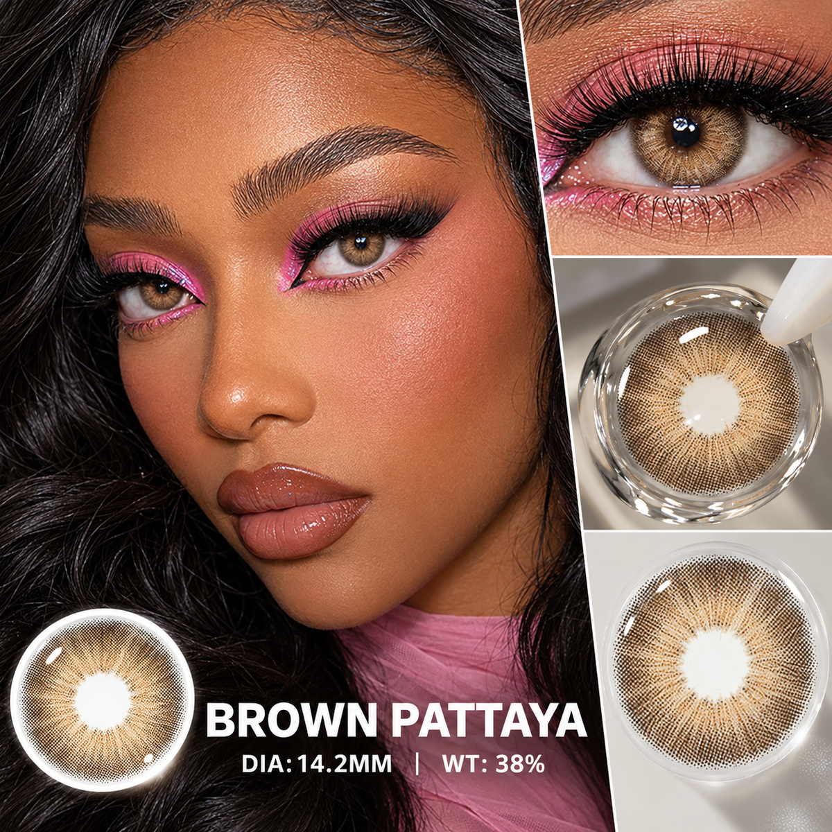 Pupilentes Pattaya Brown - EyeShare Anuales + Estuche