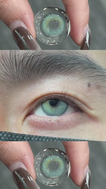 Pupilentes Barcelona Green - EyeShare Anuales + Estuche